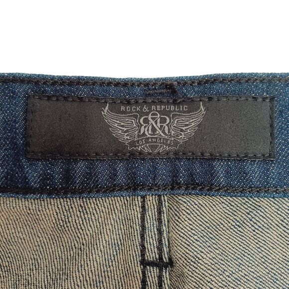 Rock & Republic Neil Tall Men's Buttonfly Relaxed Straight Jeans Size 32x35 - Picture 8 of 13